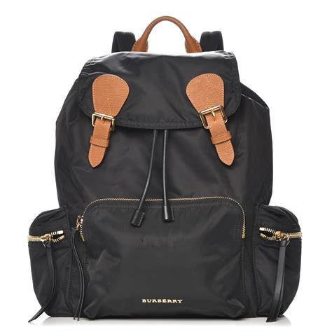 burberry large black runsack|BURBERRY Nylon Large Rucksack Backpack Black.